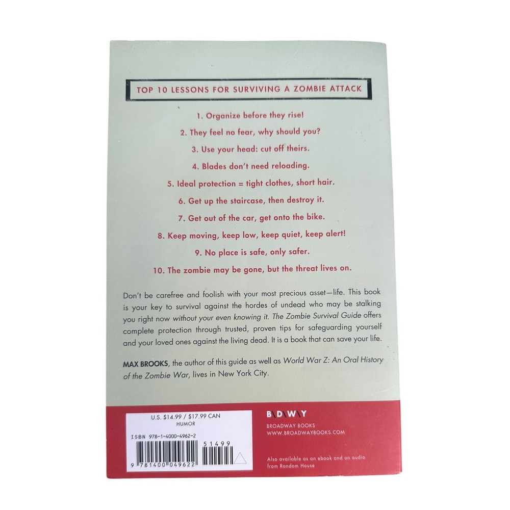 The Zombie Survival Guide Complete Protection From The Living Dead Max Brooks - Picture 2 of 3
